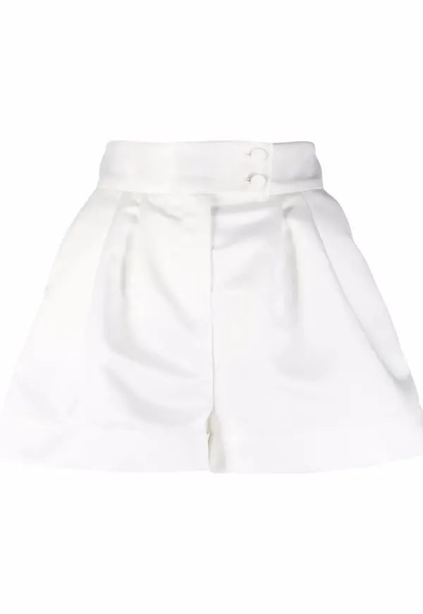 STYLAND plisserade finshorts - Vit