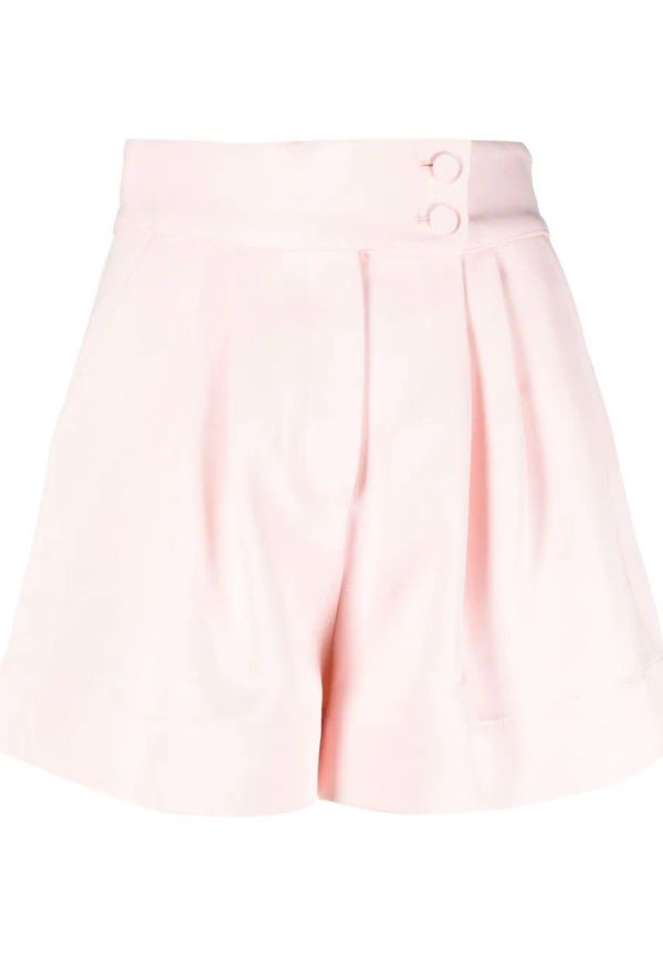 STYLAND plisserade shorts med hög midja - Rosa