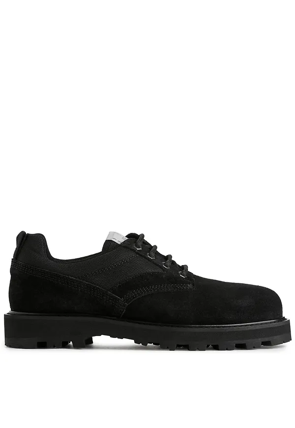 Suede-VIBRAM® Derby Shoes - Black