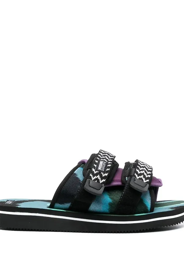 Suicoke sandaler med dubbla remmar - Svart