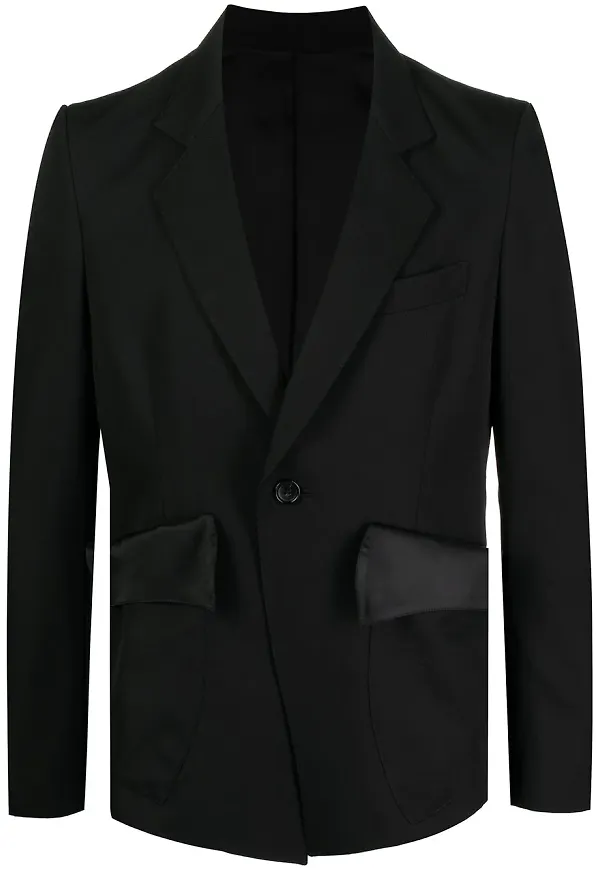 sulvam blazer med en knapp - Svart