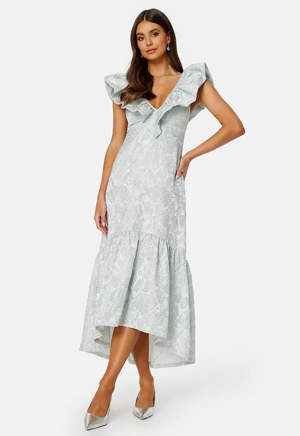 Summer Luxe Flounce Midi Dress