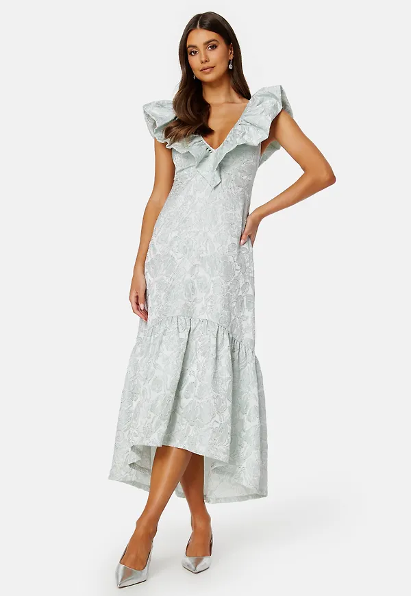 Summer Luxe Flounce Midi Dress