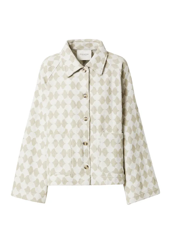 Summery Copenhagen Övergångsjacka 'Dahlia' taupe / vit