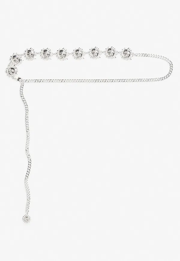Sun and moon chain belt - Silver