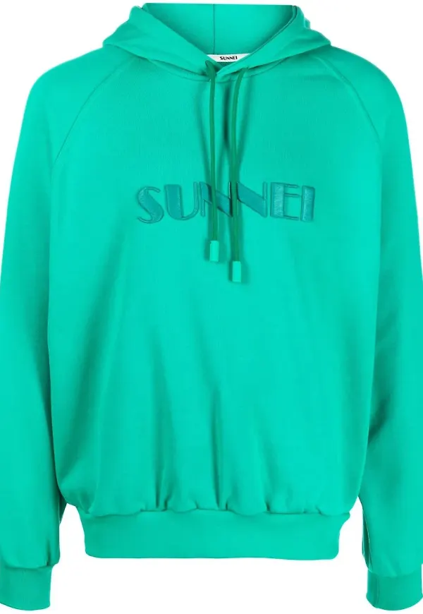 Sunnei hoodie med dragsko - Grå