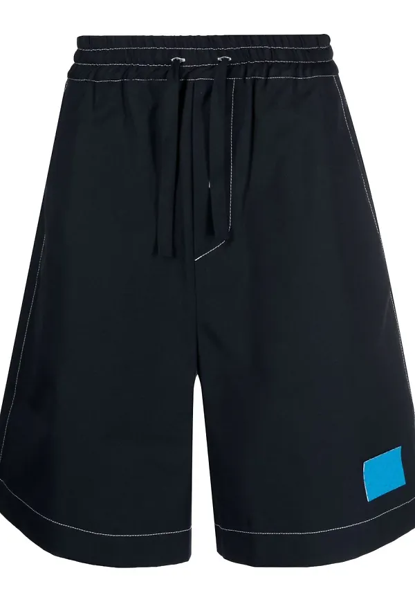 Sunnei shorts med elastisk midja - Blå