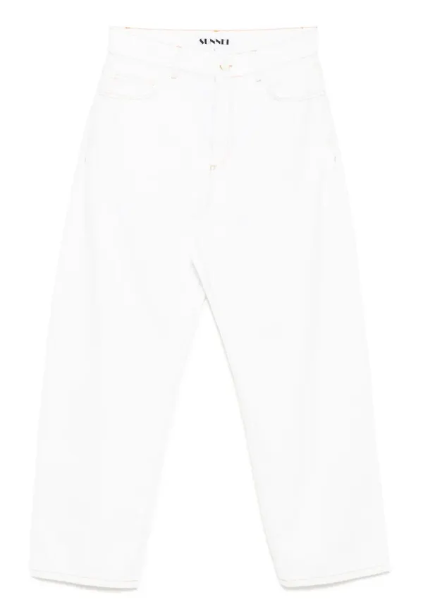 Sunnei tapered-jeans - Vit