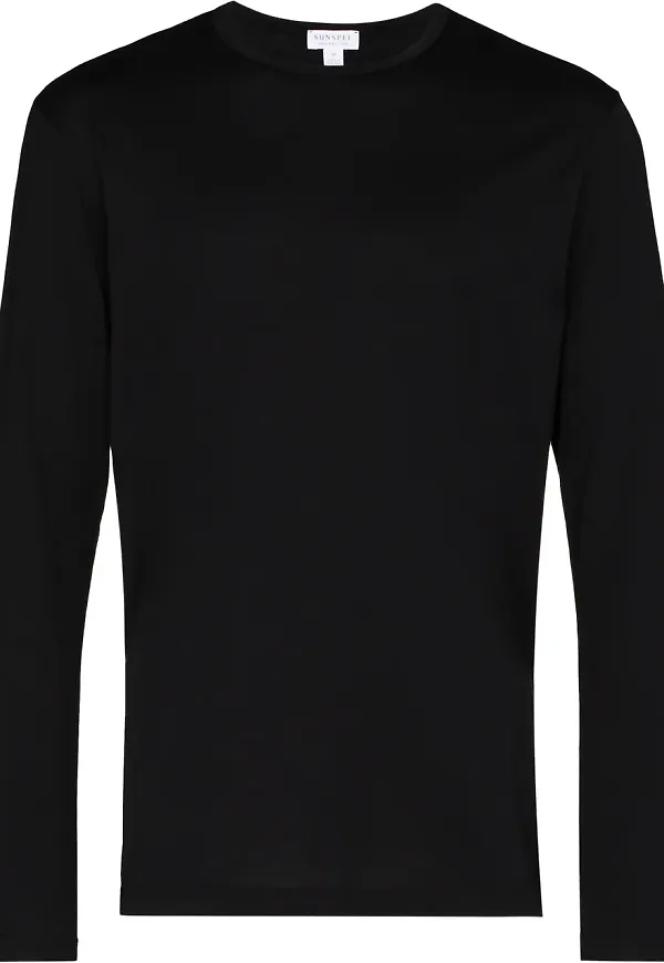 Sunspel långärmad t-shirt - Svart