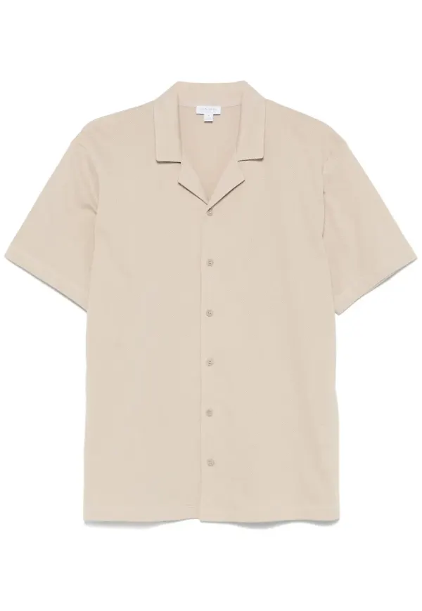 Sunspel Riviera skjorta - Neutral