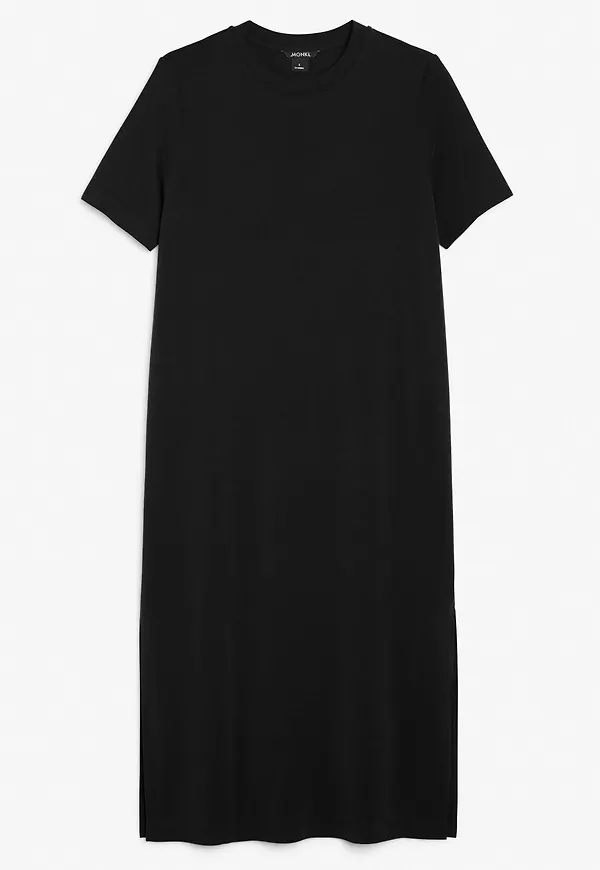 Super-soft t-shirt dress - Black