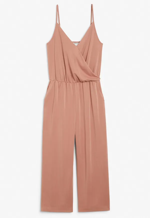 Super-soft wrap jumpsuit - Orange