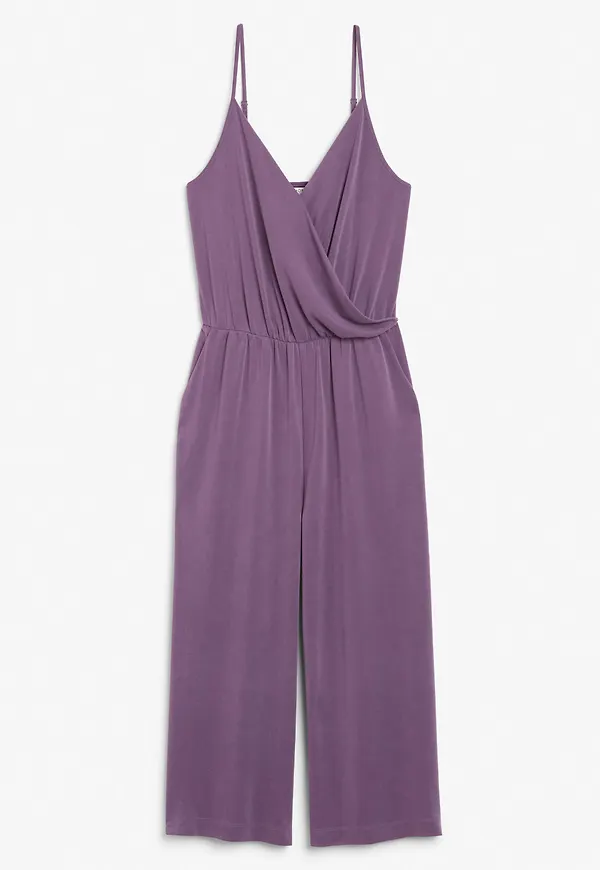 Super-soft wrap jumpsuit - Purple