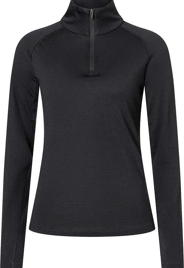 super.natural Women's Arctic230 Zip 1/4 Jet Black