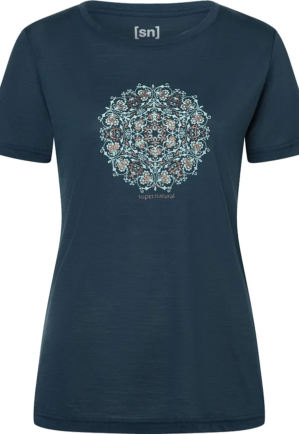 super.natural Women's Ornament Tee Blueberry/light Jade/copper