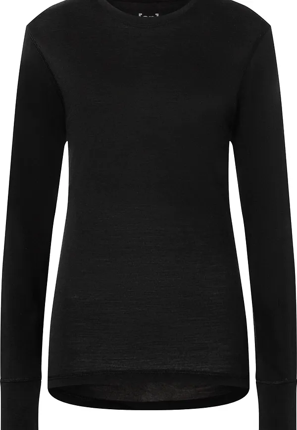 super.natural Women's Tundra175 Long Sleeve Jet Black