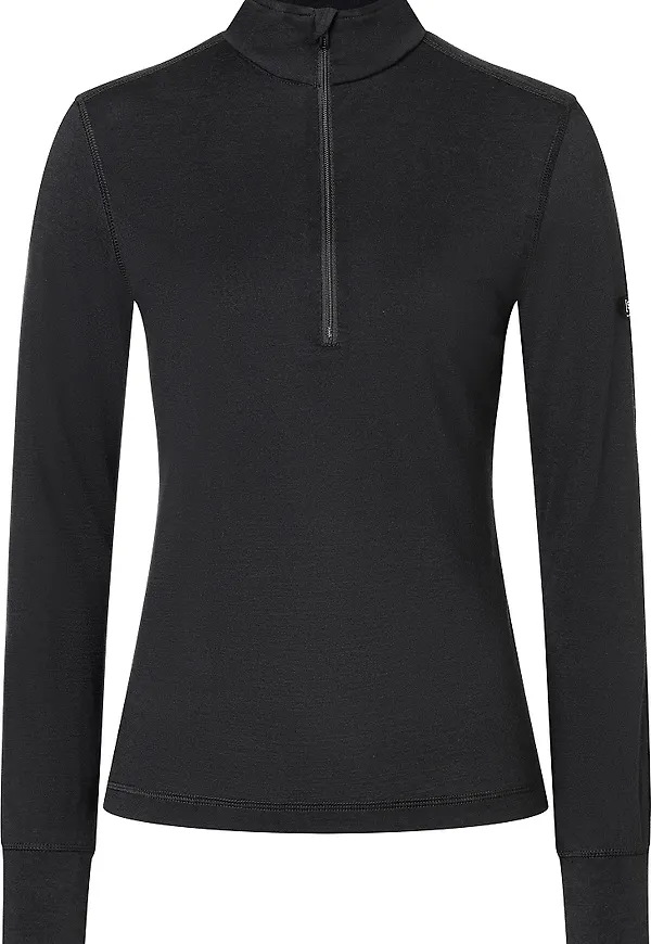 super.natural Women's Tundra175 Zip 1/4 Jet Black