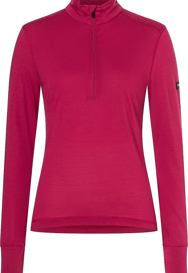super.natural Women's Tundra175 Zip 1/4 Sangria
