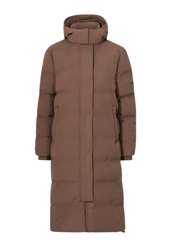 Superdry - Kappa Train Longline Padded Jacket - Brun