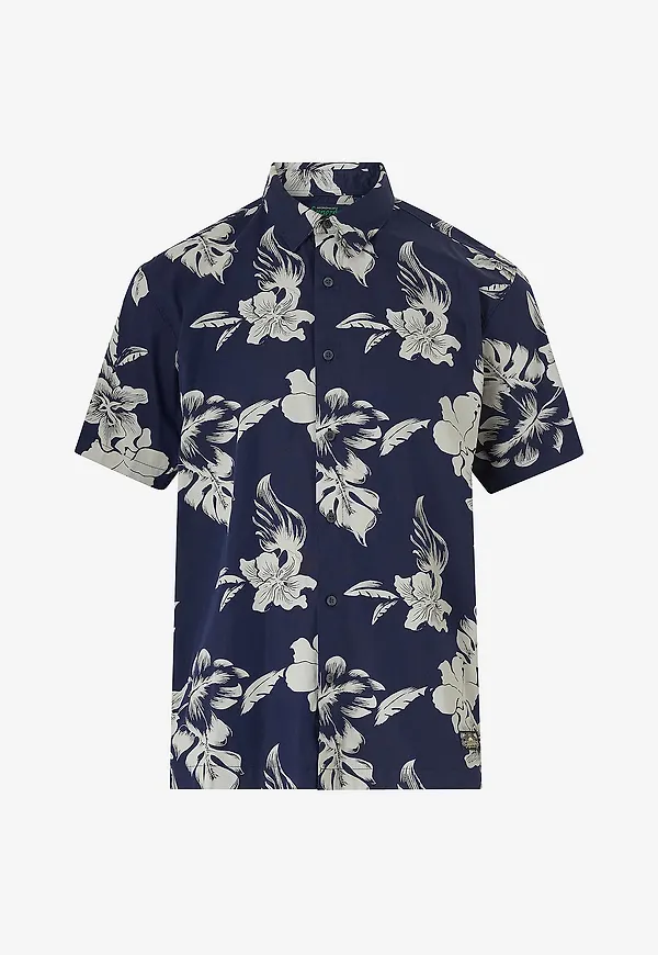Superdry - Skjorta Hawaiian Print Shirt - Blå