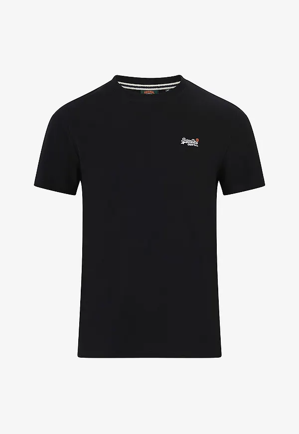 Superdry - T-shirt Essential Contrast Emb - Svart