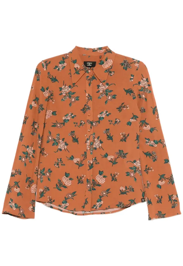 Superdry blommig skjorta - Orange