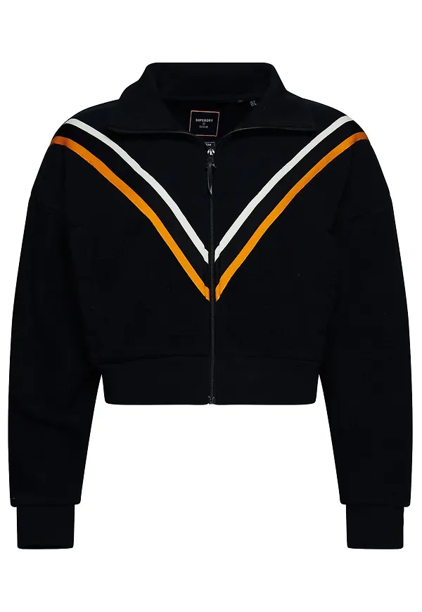 Superdry Fleecejacka 'Chevron' orange / svart / vit