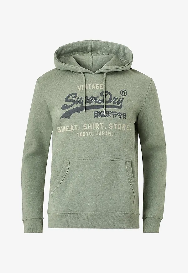 Superdry - Huvtröja Vl Heritage Relaxed Hood - Grön