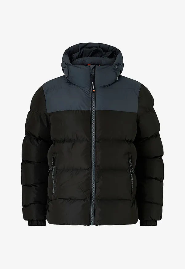 Superdry - Jacka Colourblock Hooded Puffer Jkt - Svart