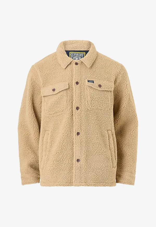 Superdry - Overshirt Retro Fleece Overshirt - Brun