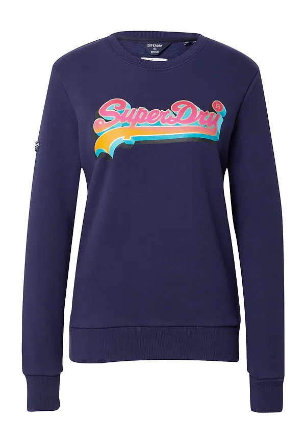 Superdry Sweatshirt marinblå / turkos / orange / rosa