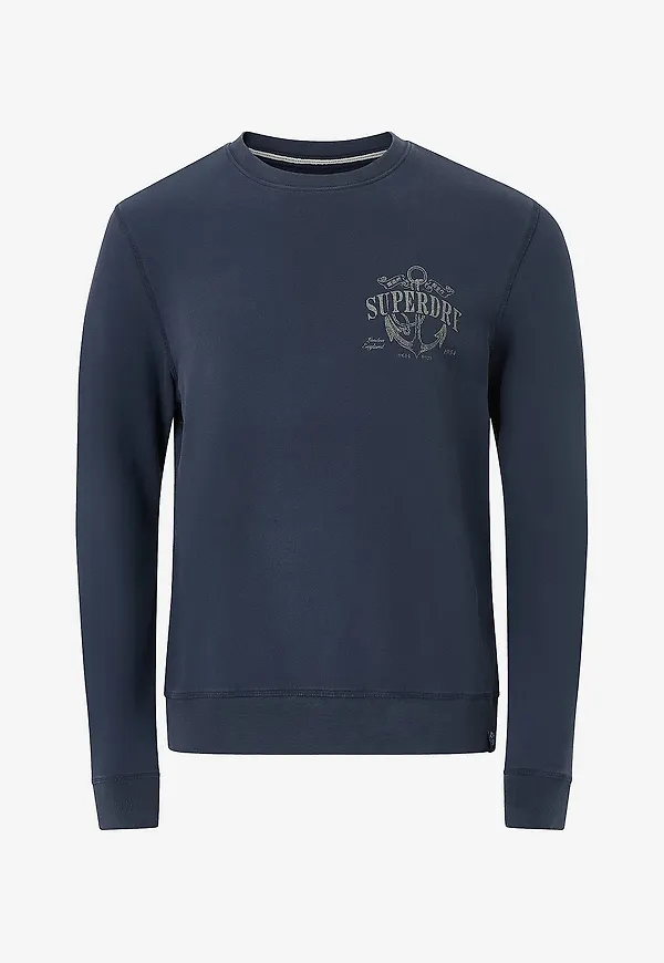 Superdry - Sweatshirt Mercantile Crew - Blå