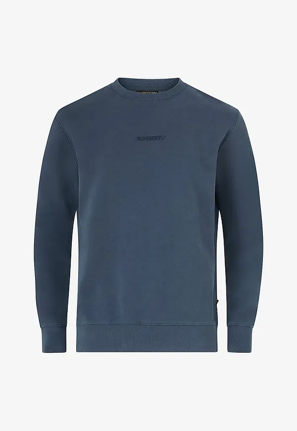 Superdry - Sweatshirt Micro Logo Crew - Blå