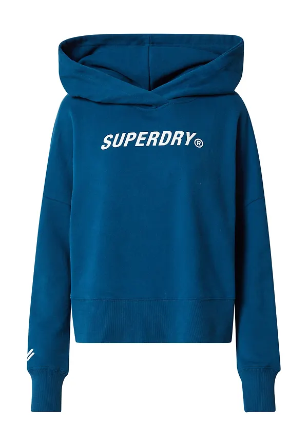 Superdry Sweatshirt petrol / vit