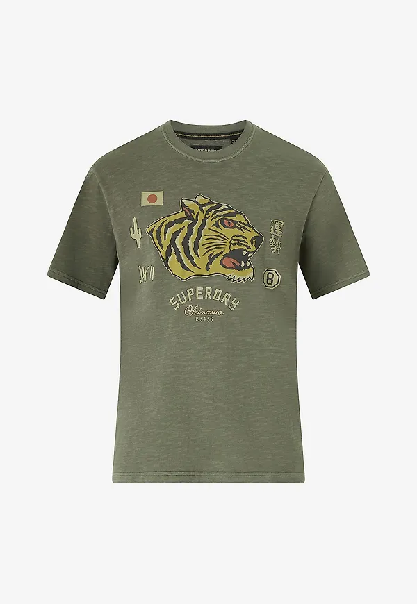 Superdry - T-shirt Campaign Souvenir Loose Tee - Grön