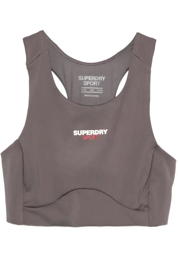 Superdry träningstopp med brottarrygg - Brun