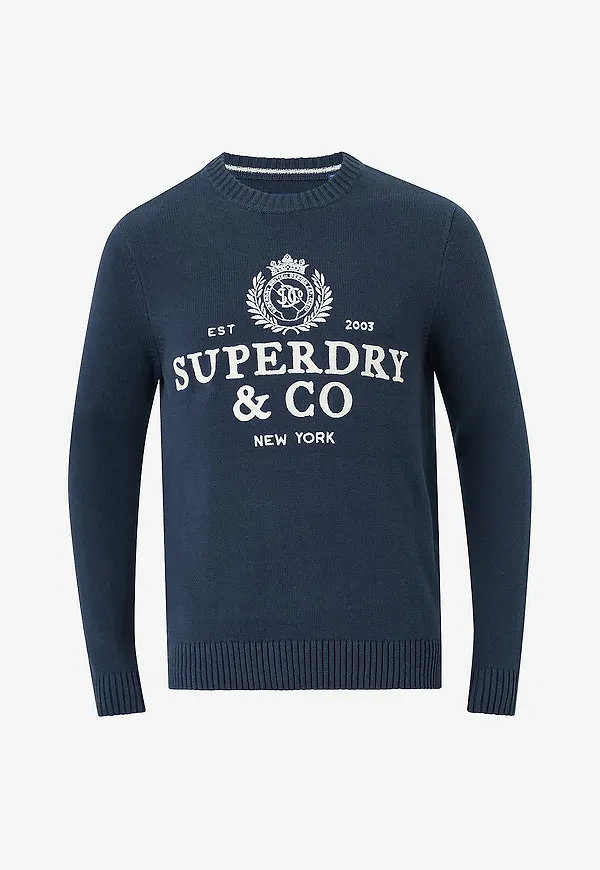 Superdry - Tröja Applique Graphic Jumper - Blå