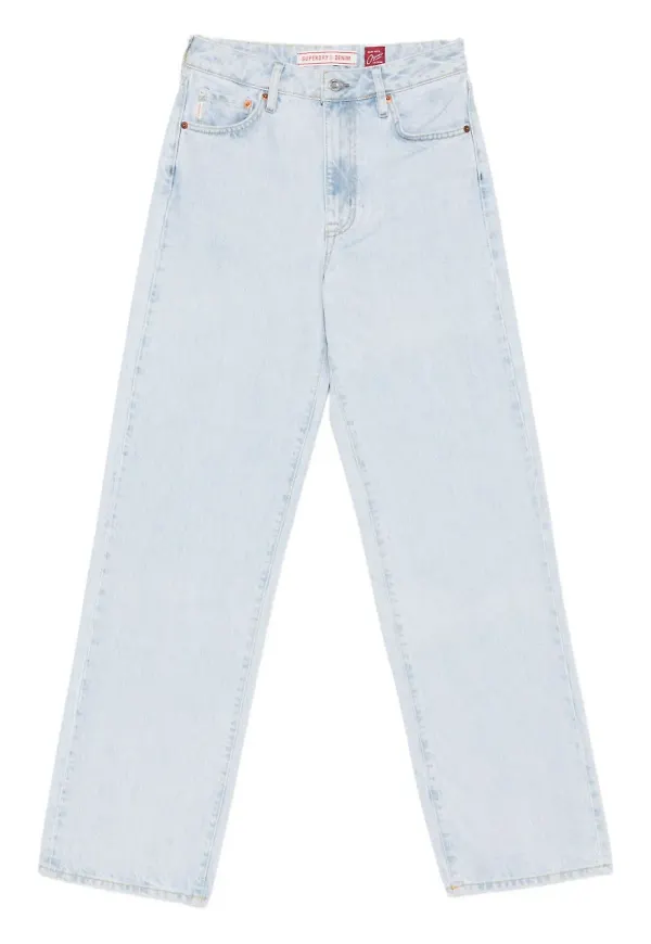 Superdry wide leg-jeans - Blå