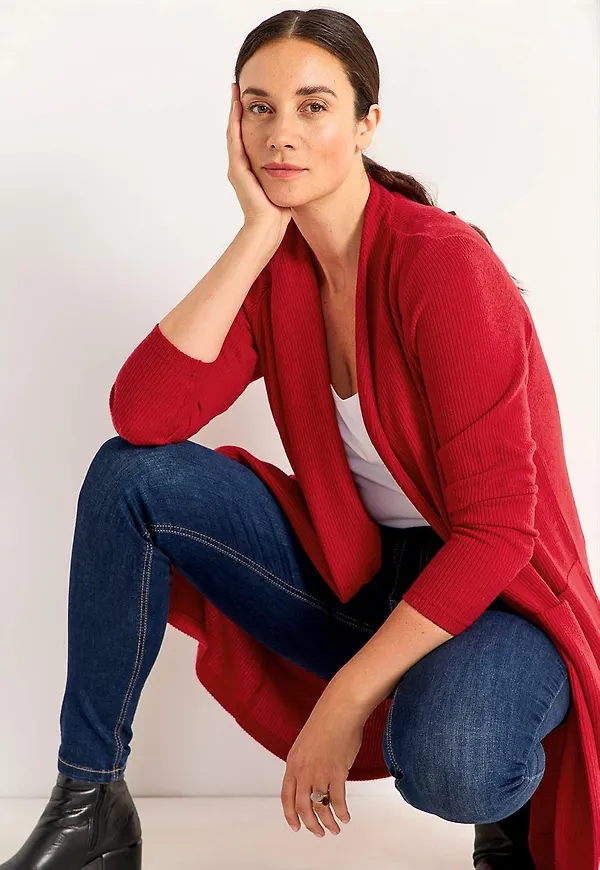 Supermjuk cardigan med fickor