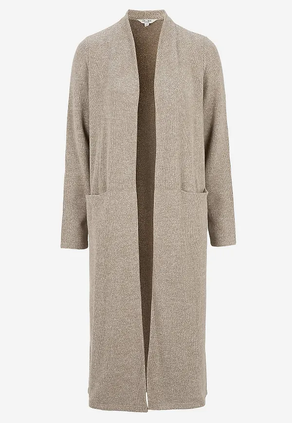 Supermjuk, lång cardigan med fickor Beata