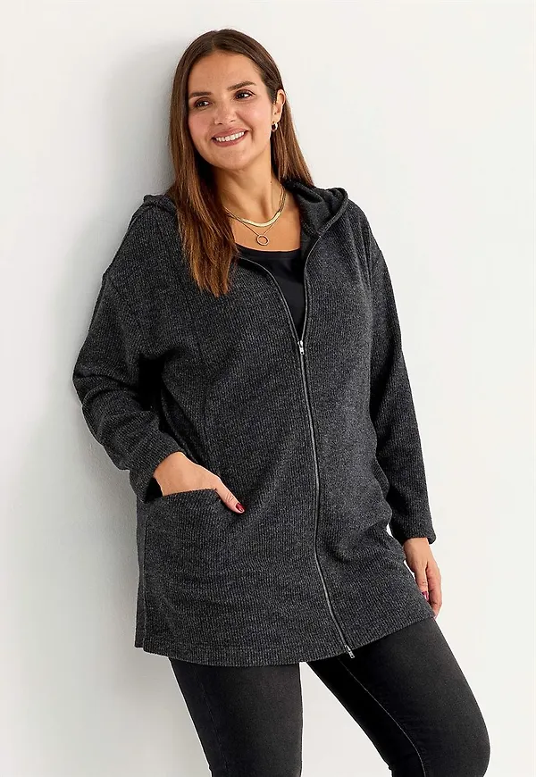 Supermjuk lång cardigan med fickor Beata