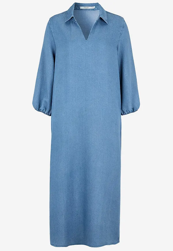 Supermjuk Premium jeansklänning med krage