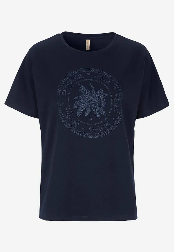 Supermjuk t-shirt med tryck