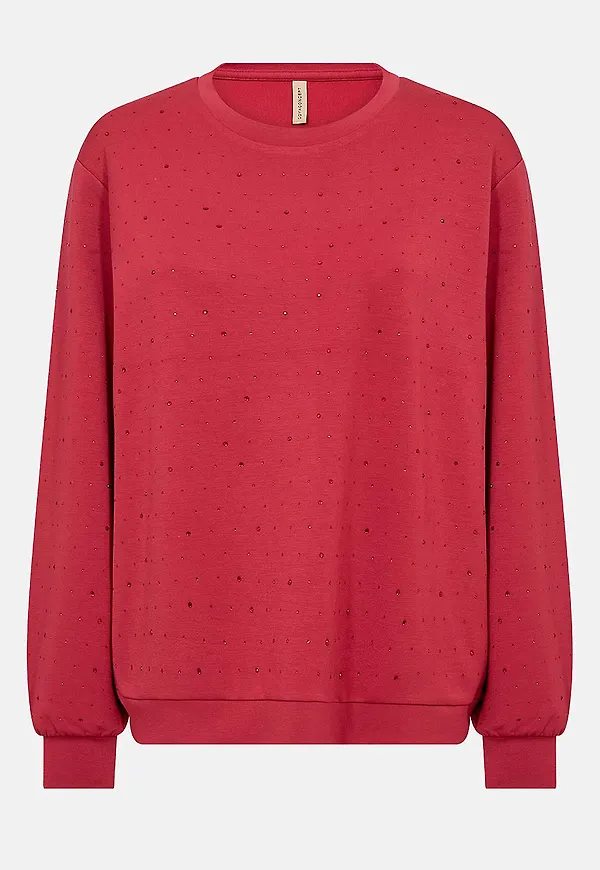 Supermjuk trikåtopp med strass