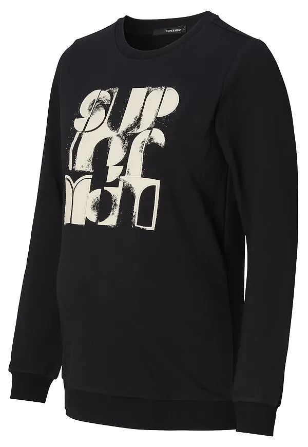 Supermom Sweatshirt 'Cutler' svart / vit