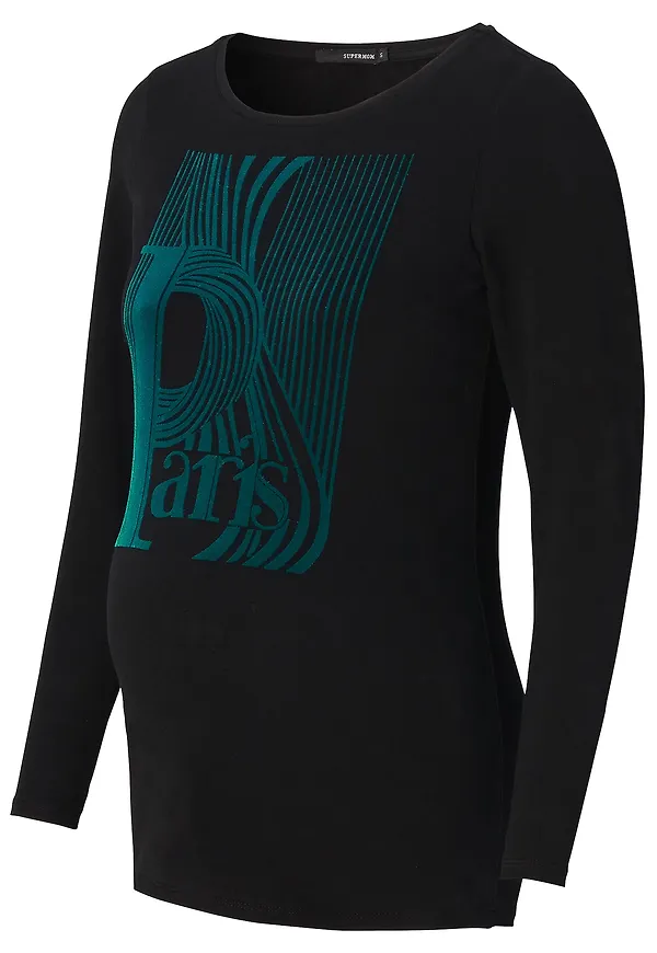 Supermom T-shirt 'Delphi' blå / svart