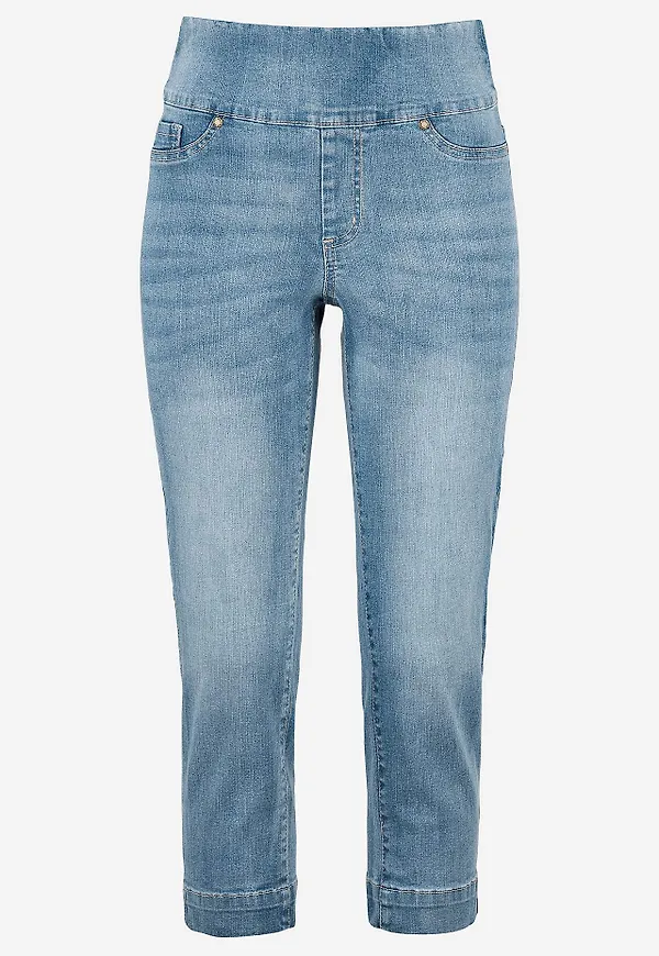Supersköna caprijeggings i denim Elin