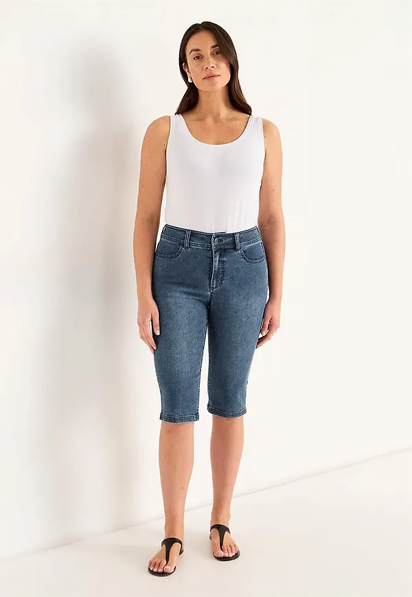 Stretchiga caprijeans Sara