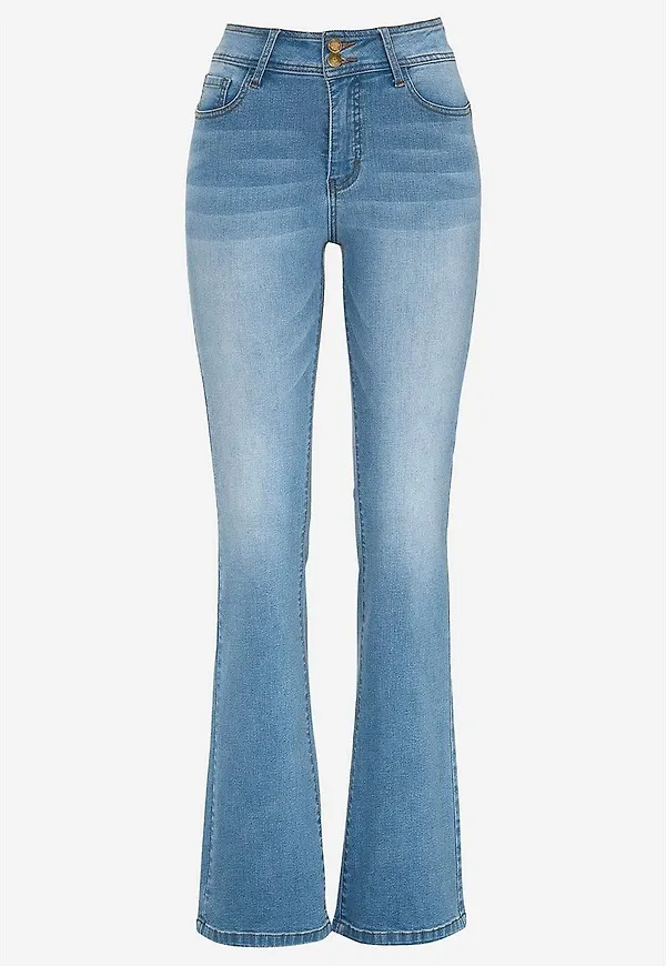 Shapingjeans med bootcut och stretch