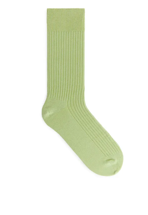 Supima Cotton Rib Socks - Green